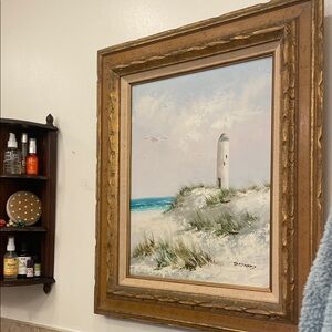 XL Coastal Lighthouse Framed Art